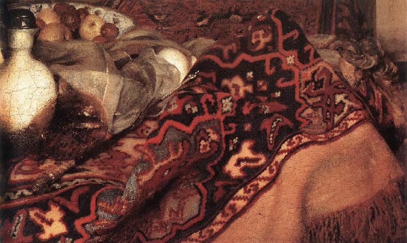 VERMEER VAN DELFT, Jan A Woman Asleep at Table (detail) aer